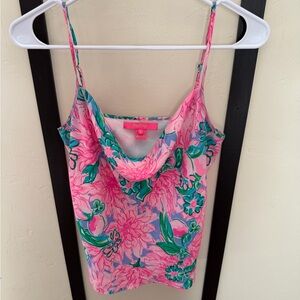 Lilly Pulitzer Pink and Green Floral Camisole. Only worn twice!